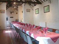 white horse function-room-table